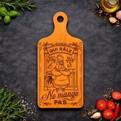 Planche bois “Qui râle ne mange pas !” | Cadeau apéro | AuxSouhaits