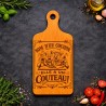 Planche bois “Nom d’un cochon… elle a un couteau !” | Cadeau apéro | AuxSouhaits
