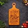 Planche bois “Le chaos pour certains, la famille pour nous” | Cadeau apéro | AuxSouhaits