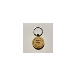 Porte-clé bois “Meilleur papa” | Cadeau papa | AuxSouhaits
