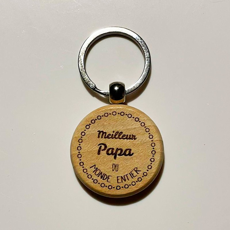 AuxSouhaits - Porte-clés - Meilleur papa du monde entier
