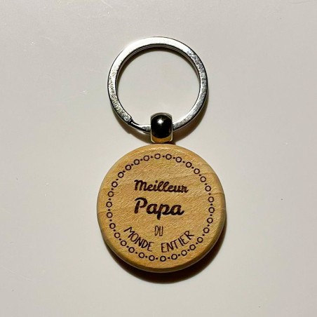 AuxSouhaits - Porte-clés - Meilleur papa du monde entier