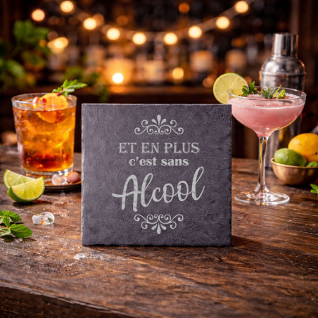Sous-verre humour vin gravé | Cadeau apéro | AuxSouhaits