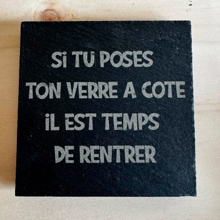 AuxSouhaits - Sous-verre - Si tu poses ton verre à cote ...