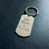 Porte-clé métal humour “Reine du bavardage” | AuxSouhaits