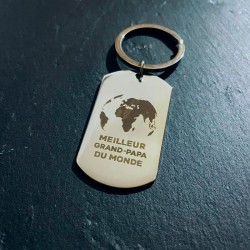 Porte-clé métal “Grand-papa” | Cadeau papi | AuxSouhaits