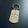 Porte-clé message sécurité gravé | Cadeau émotion | AuxSouhaits