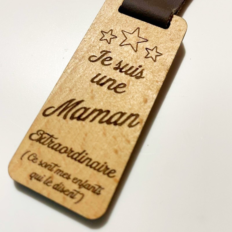 Marque-page maman bois gravé | Cadeau maman | AuxSouhaits