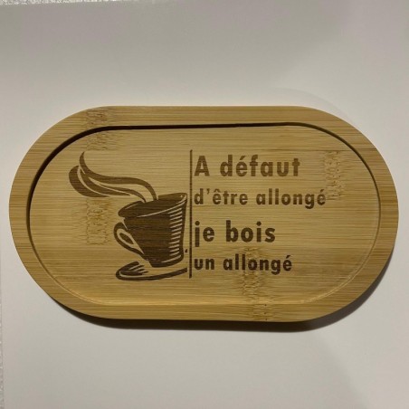 Planche bois humour café | Cadeau original | AuxSouhaits