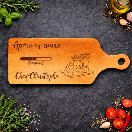 Planche bois “Apéro en cours” | Cadeau apéro | AuxSouhaits