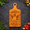 Planche bois “Debout, bande de poules !” | Cadeau apéro | AuxSouhaits