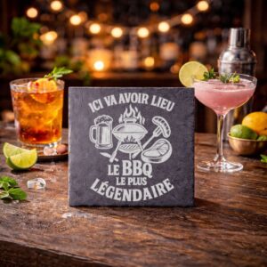 Ardoise gravée pour BBQ légendaire