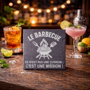 Ardoise décorative sur le thème du barbecue