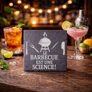 Ardoise décorative 'Le barbecue est une science'